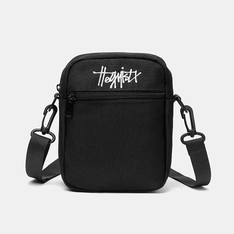 Custom Men's Japanese Style Black Messenger Bag — feature 20