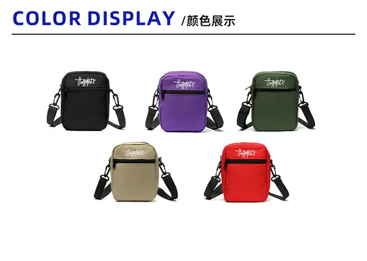 Custom Men's Japanese Style Black Messenger Bag — feature 4