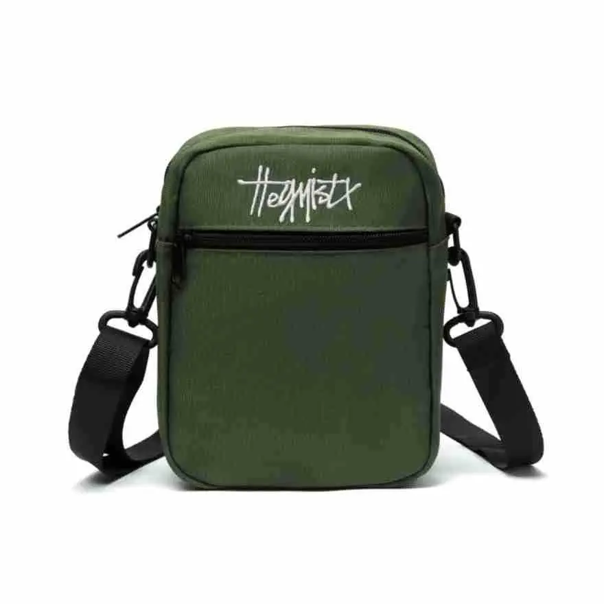 Custom Men's Japanese Style Black Messenger Bag - Image 5