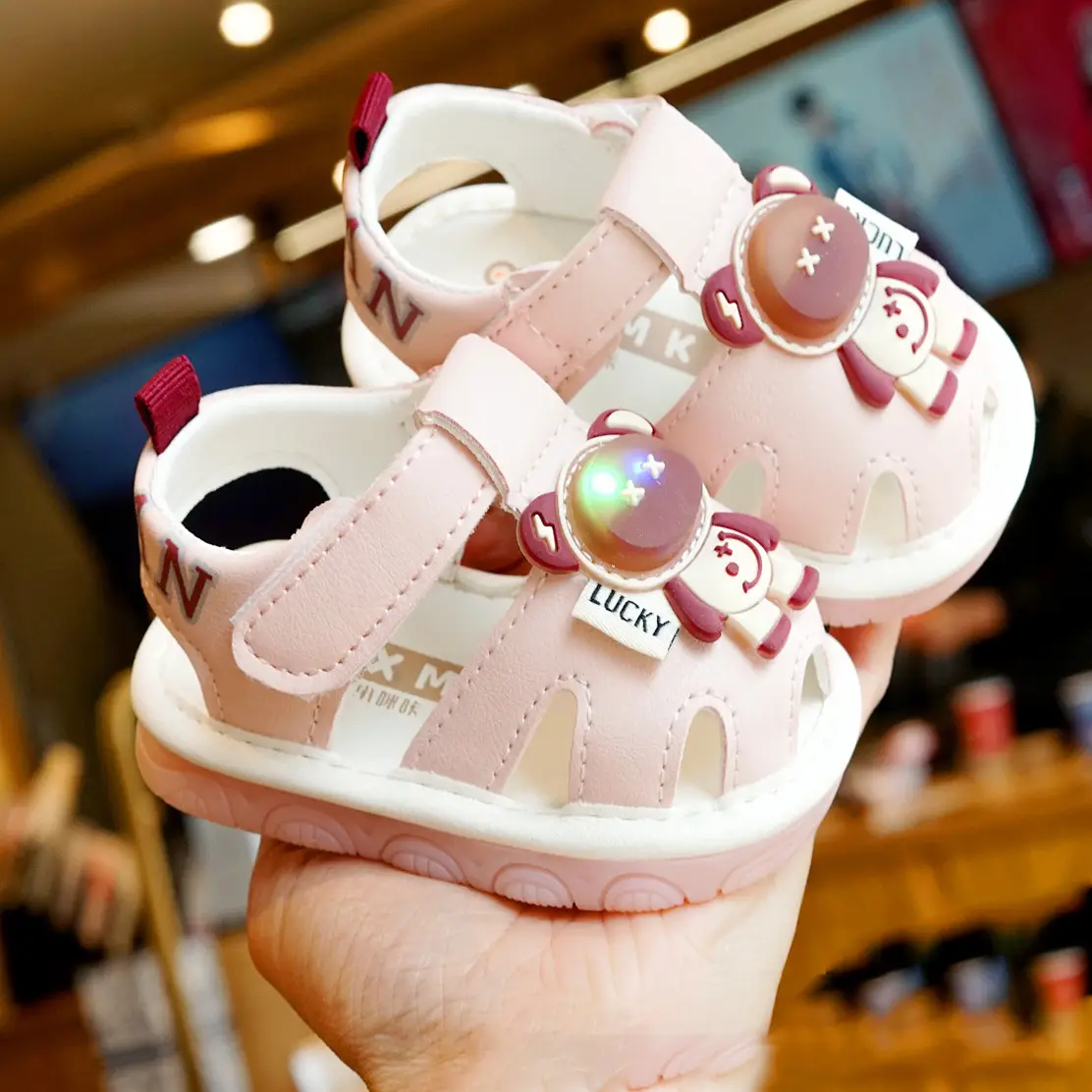 Toddler Sandals Summer Cream Non-Slip 1-2Y