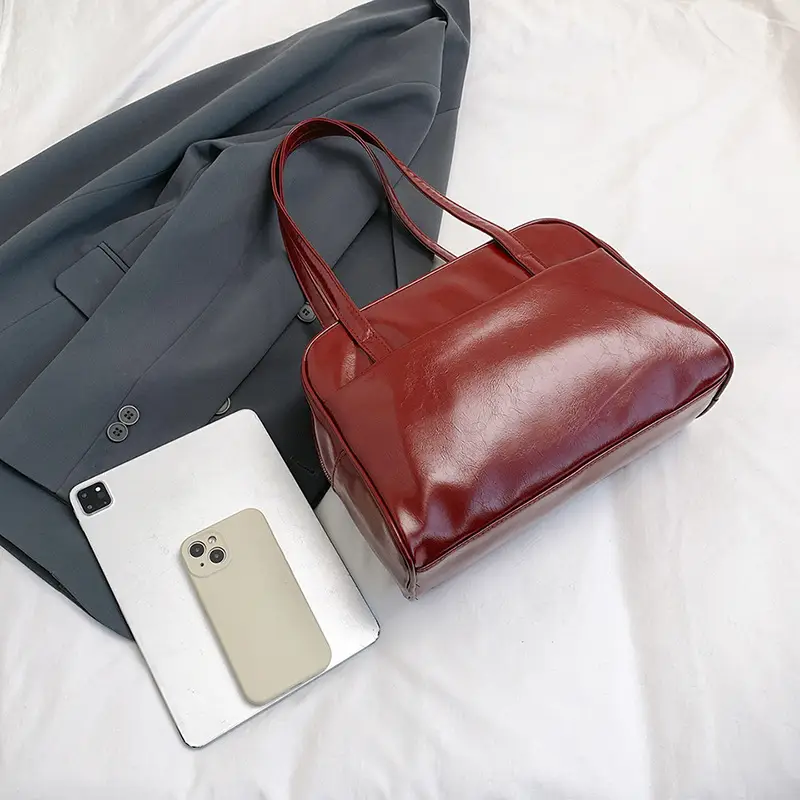 Retro Red Shoulder Bag Women 2025 Spring New - Image 5