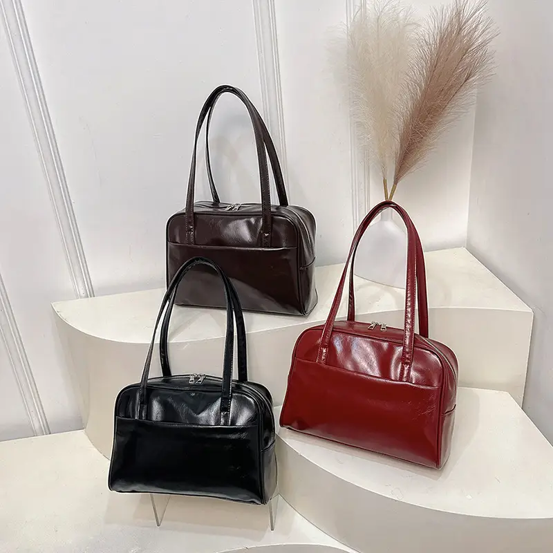 Retro Red Shoulder Bag Women 2025 Spring New - Image 7