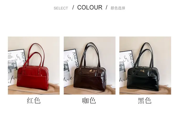 Retro Red Shoulder Bag Women 2025 Spring New — feature 3