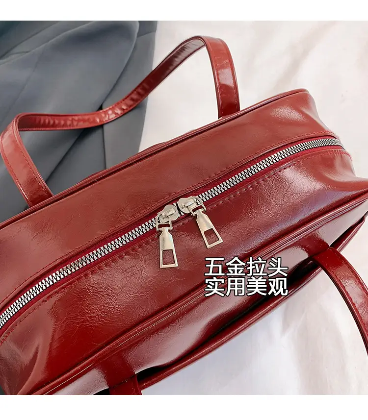 Retro Red Shoulder Bag Women 2025 Spring New — feature 6