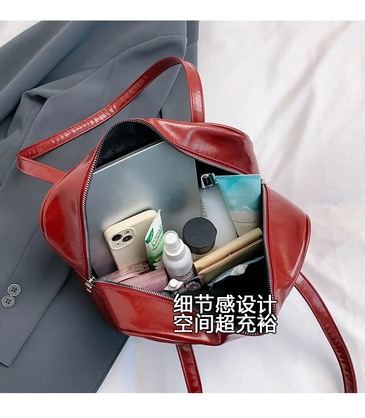 Retro Red Shoulder Bag Women 2025 Spring New — feature 7