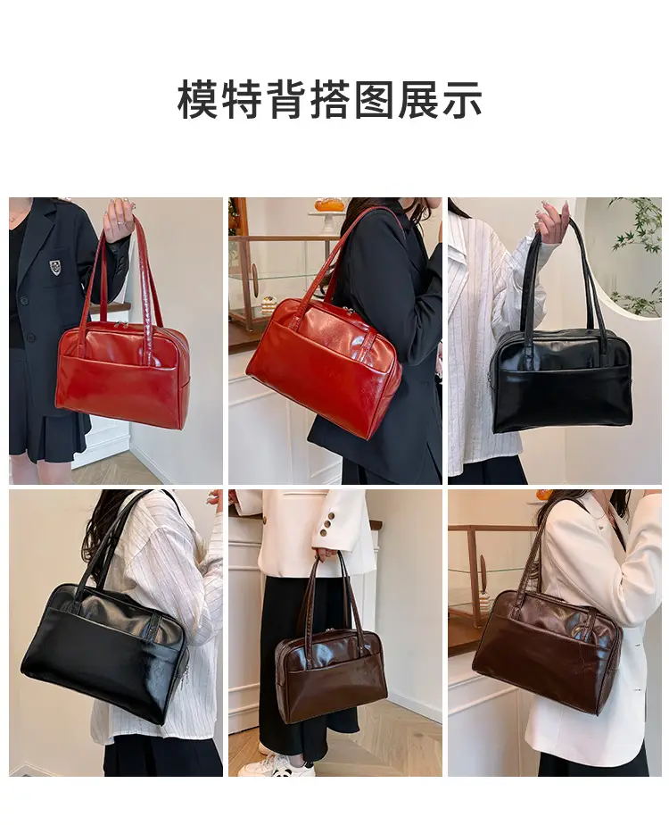 Retro Red Shoulder Bag Women 2025 Spring New — feature 8