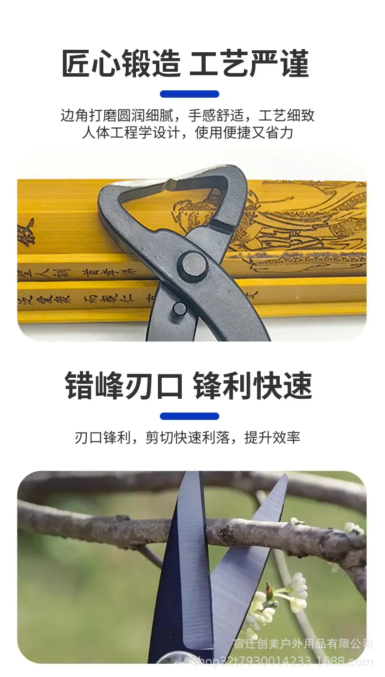 Cross-border foreign trade modeling bonsai tools ball joint pliers horse eye pliers novice entry suit gardening leaf bud scissors round head scissors — feature 5
