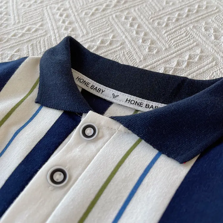 Boys Striped T-Shirt Shorts Set Navy White 0-4Yr — feature 20