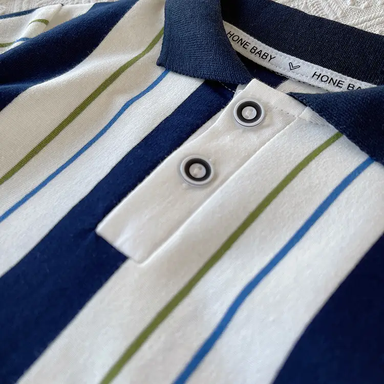 Boys Striped T-Shirt Shorts Set Navy White 0-4Yr — feature 21