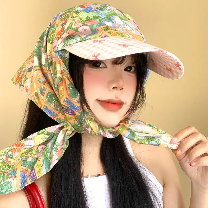 Women's Floral Print Headscarf Cap Spring Summer - Image 7