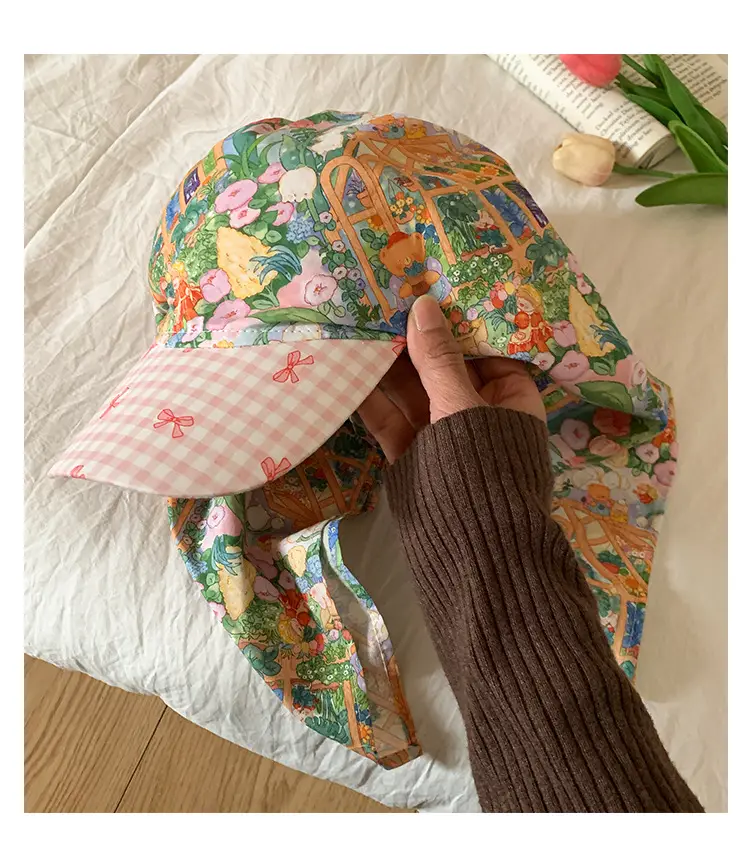 Women's Floral Print Headscarf Cap Spring Summer — feature 10