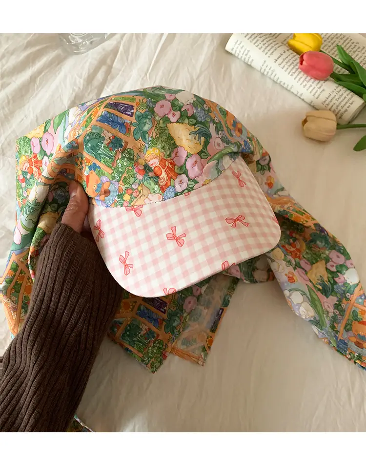 Women's Floral Print Headscarf Cap Spring Summer — feature 11