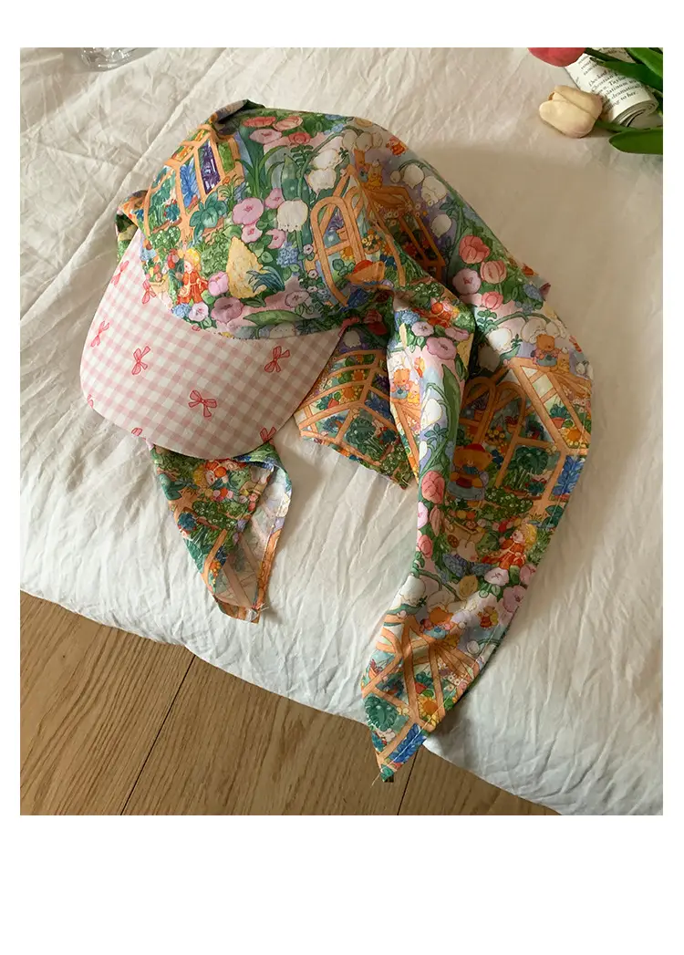 Women's Floral Print Headscarf Cap Spring Summer — feature 12