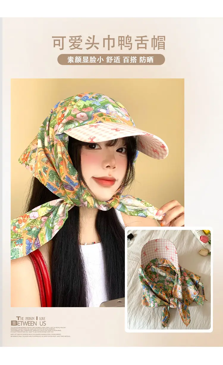 Women's Floral Print Headscarf Cap Spring Summer — feature 2