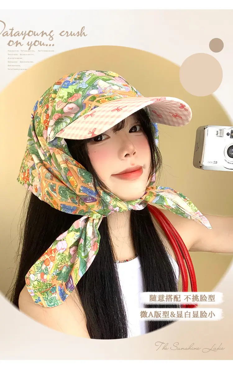 Women's Floral Print Headscarf Cap Spring Summer — feature 3