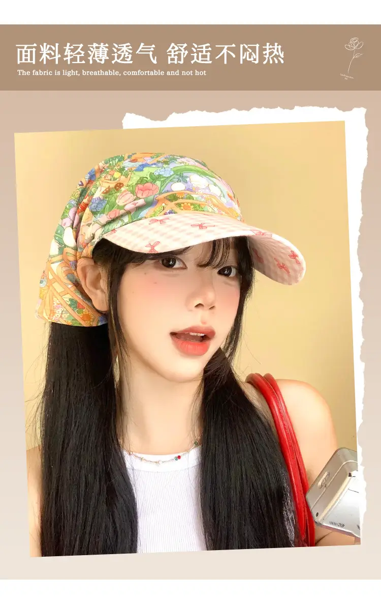 Women's Floral Print Headscarf Cap Spring Summer — feature 6
