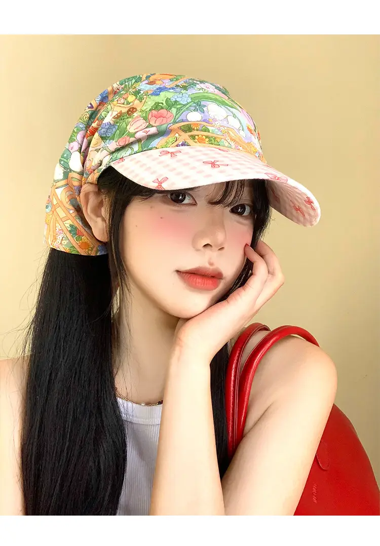 Women's Floral Print Headscarf Cap Spring Summer — feature 7