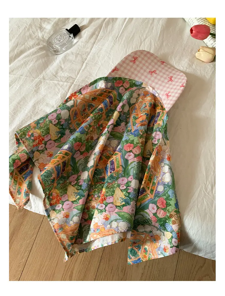 Women's Floral Print Headscarf Cap Spring Summer — feature 8