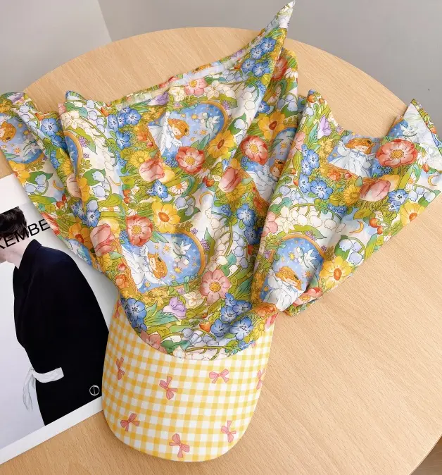 Women's Floral Print Headscarf Cap Spring Summer - Image 3