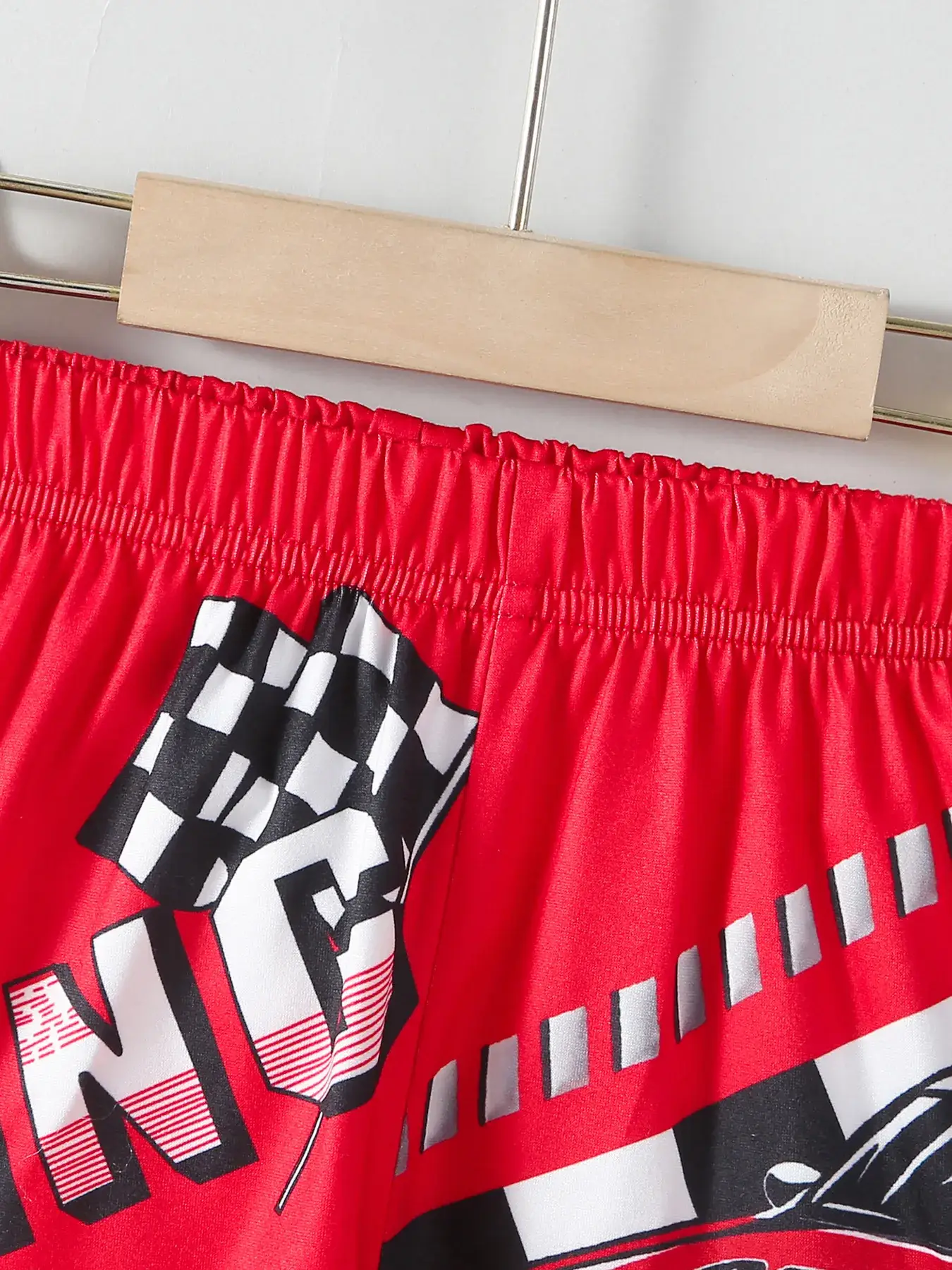 European and American Cross-Border Boys' Suits Summer New Trendyy Casual Short-Sleeved T-Shirt Shorts Racing Print Two-Piece Set Trendy