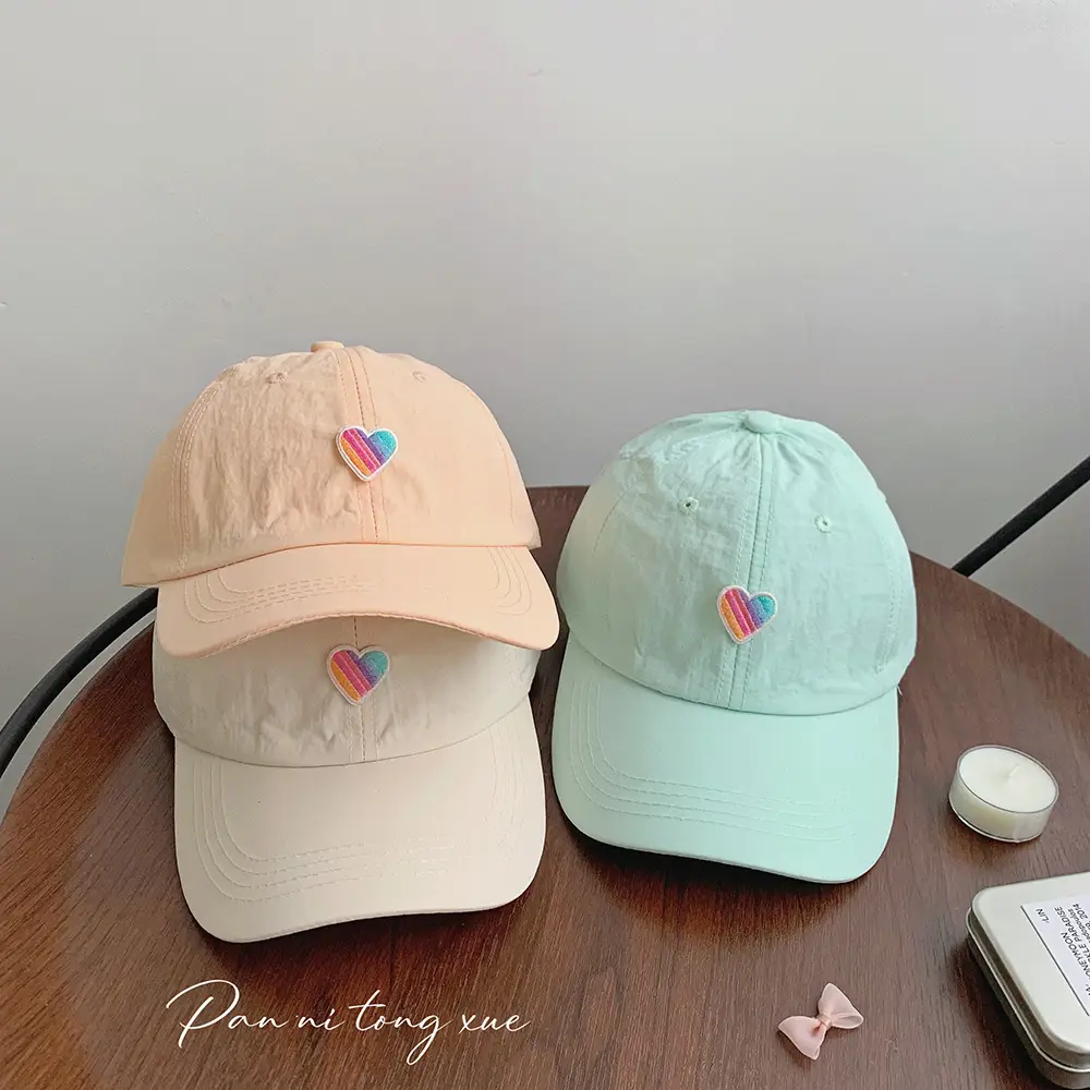 Spring Sunshade Cap Rainbow Love Kids — feature 26