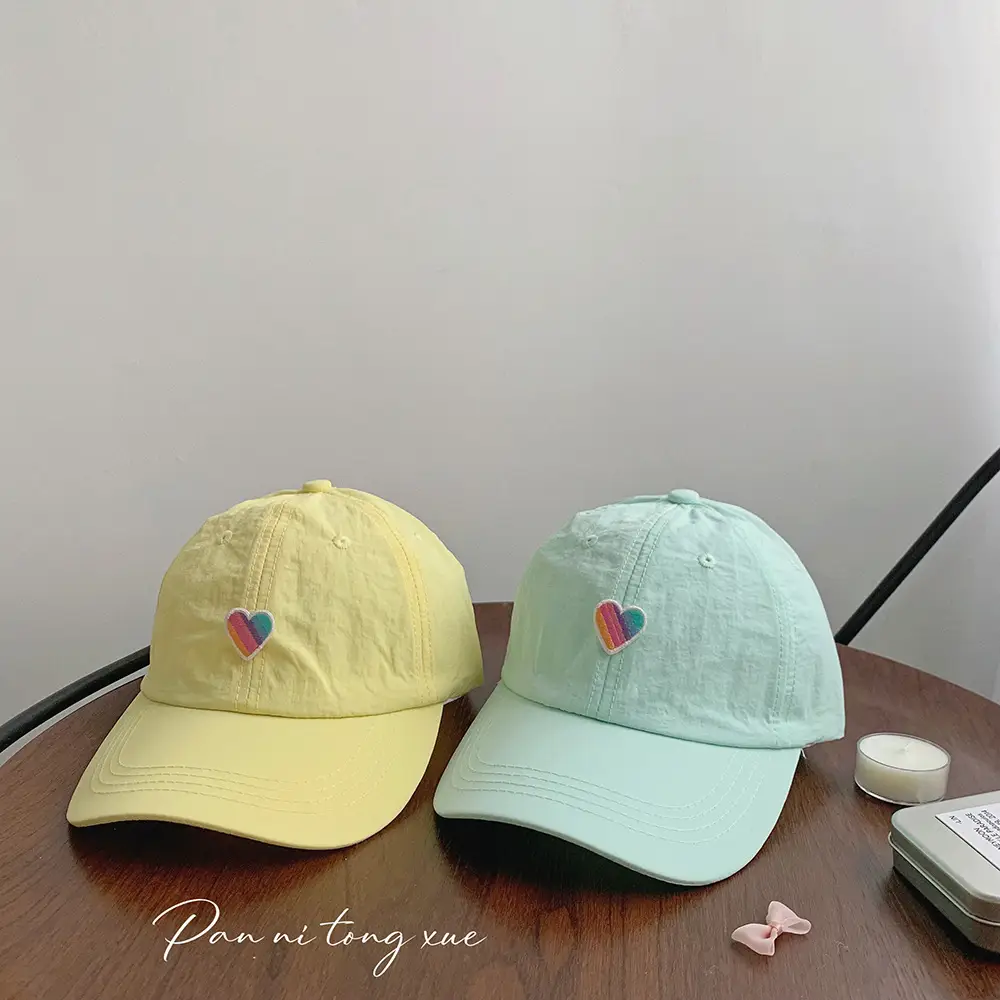 Spring Sunshade Cap Rainbow Love Kids — feature 27