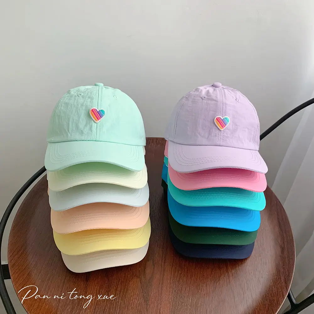 Spring Sunshade Cap Rainbow Love Kids — feature 29