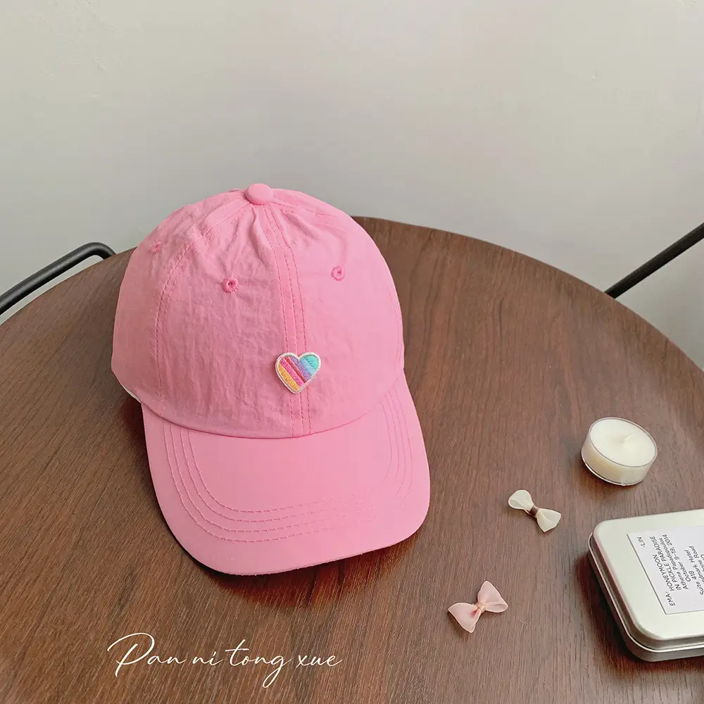 Spring Sunshade Cap Rainbow Love Kids - Image 3