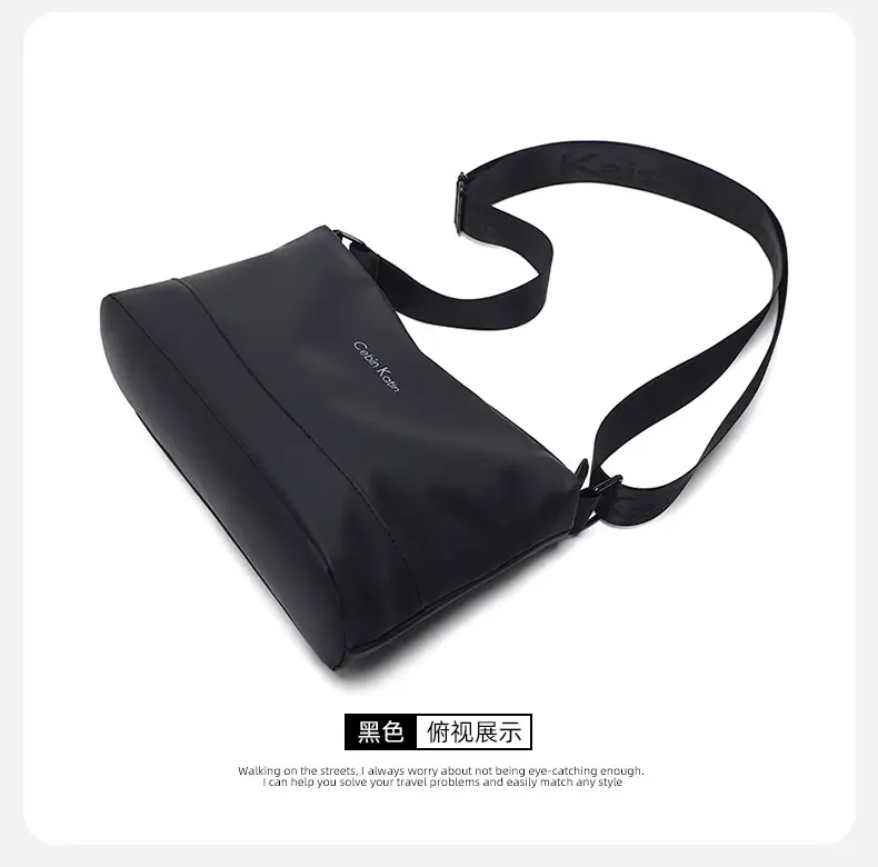 Men's Black Crossbody Bag Waterproof Leather Multi-Compartment — feature 18