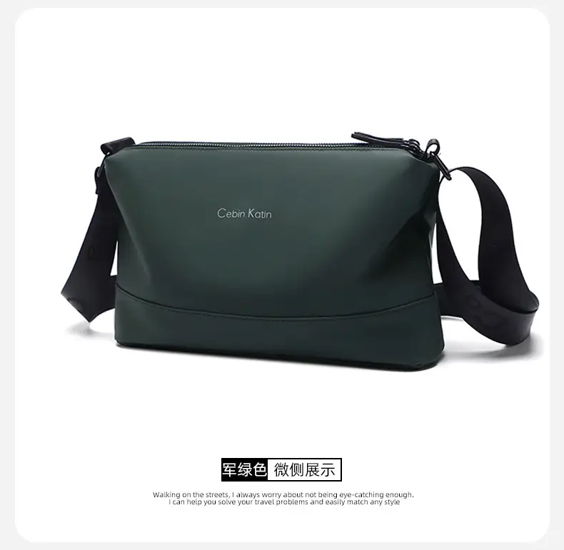Men's Black Crossbody Bag Waterproof Leather Multi-Compartment — feature 22