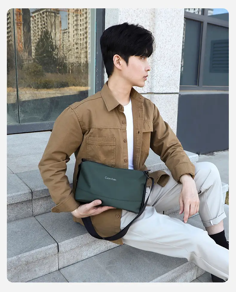 Men's Black Crossbody Bag Waterproof Leather Multi-Compartment — feature 30