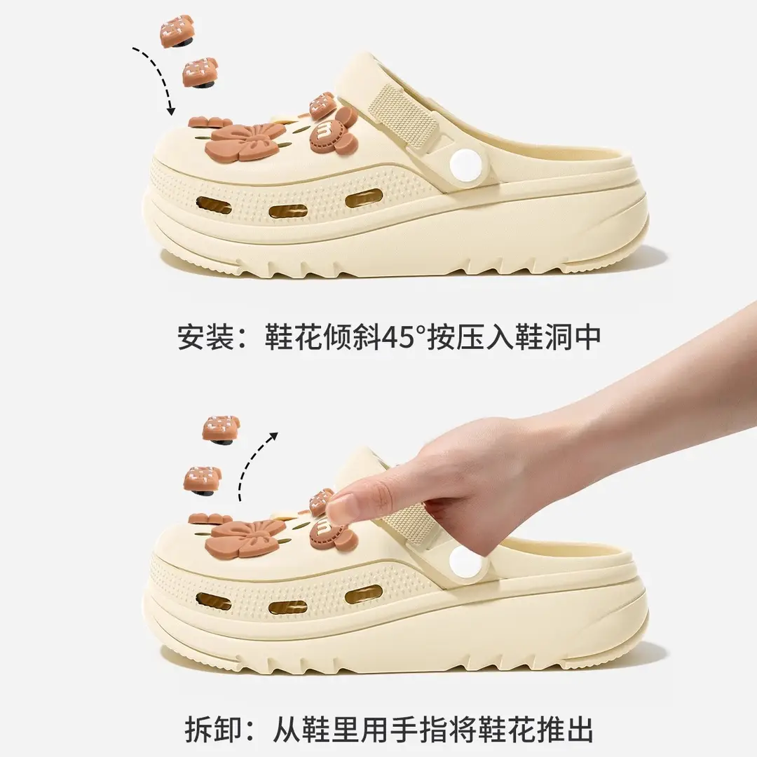 Pregnant Women's Cave Shoes Women's 2025 New Non-slip Thick-soled Beach Sandals Soft-soled Cave Shoes Women's Summer Outer Wear - Image 30