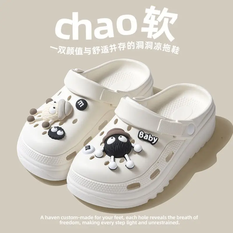 Pregnant Women's Cave Shoes Women's 2025 New Non-slip Thick-soled Beach Sandals Soft-soled Cave Shoes Women's Summer Outer Wear - Image 12