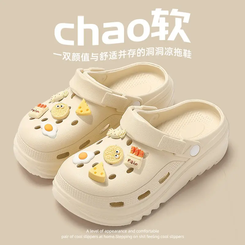 Pregnant Women's Cave Shoes Women's 2025 New Non-slip Thick-soled Beach Sandals Soft-soled Cave Shoes Women's Summer Outer Wear - Image 4