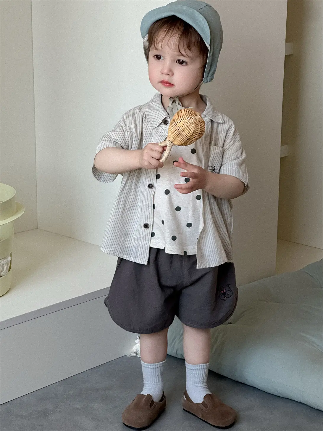 Kids Thin Striped Summer Shirt Set 2026 - Image 5