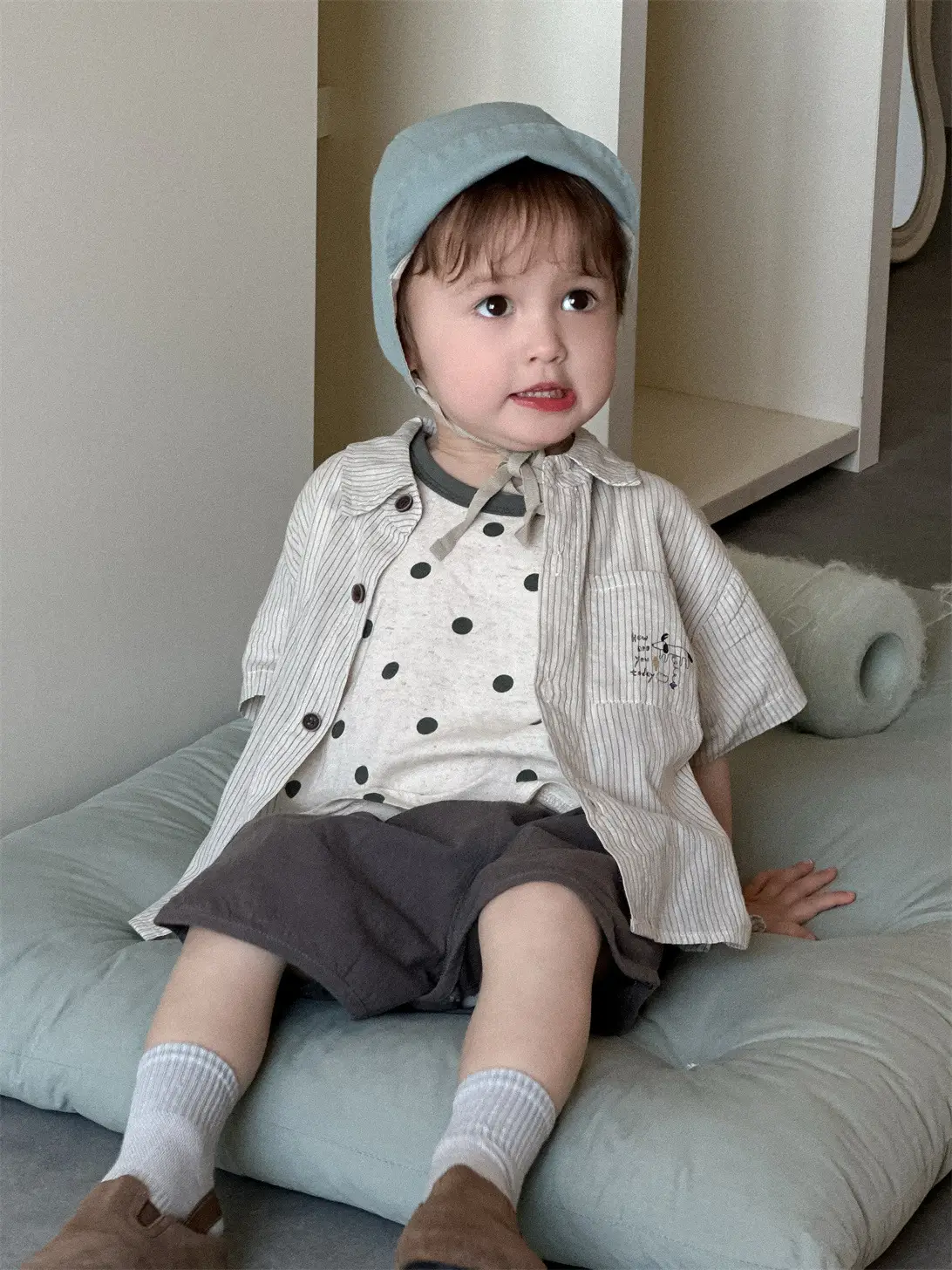 Kids Thin Striped Summer Shirt Set 2026 - Image 6