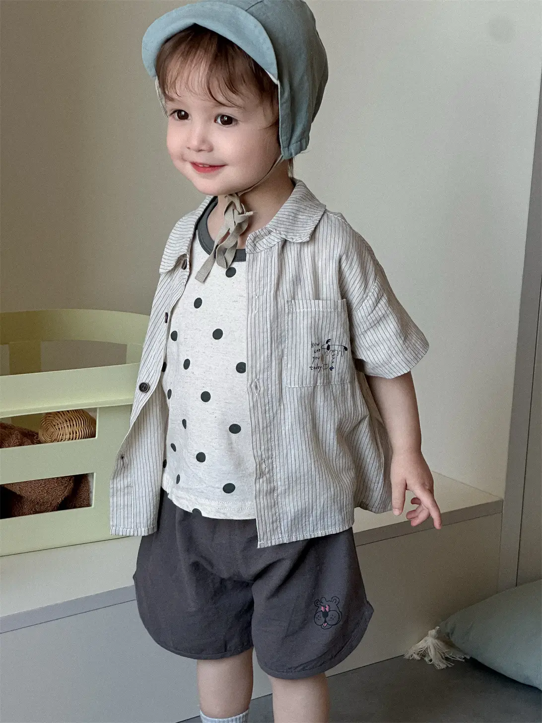 Kids Thin Striped Summer Shirt Set 2026 - Image 8