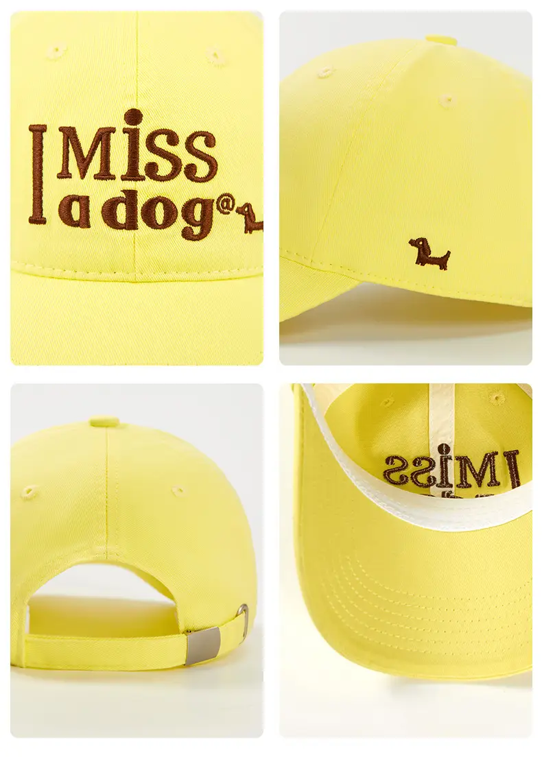 Miss IDOGG Baseball Cap Yellow Black Men Women — feature 8