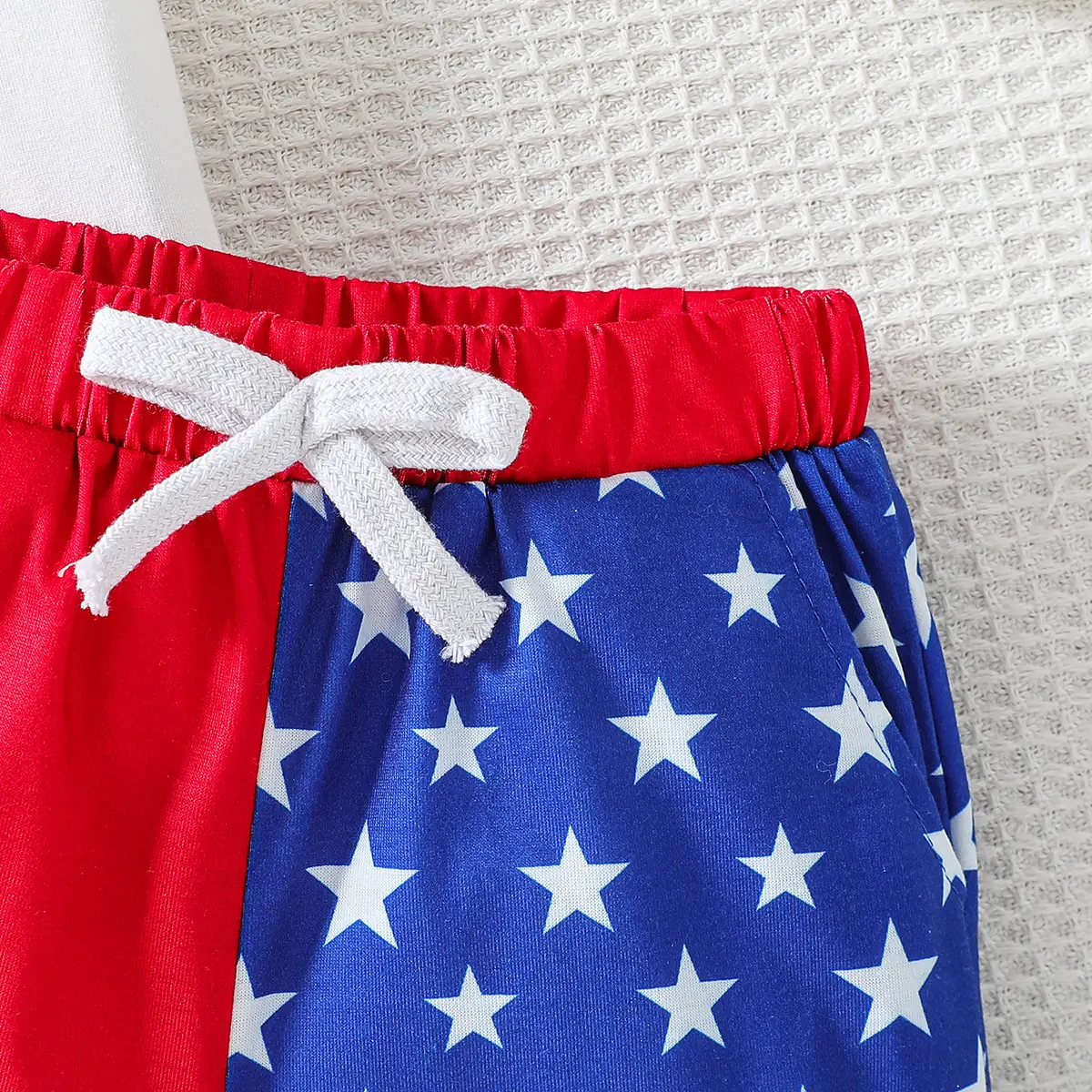 American Independence Day Boys Shorts Suit White T-Shirt Star Shorts - Image 4
