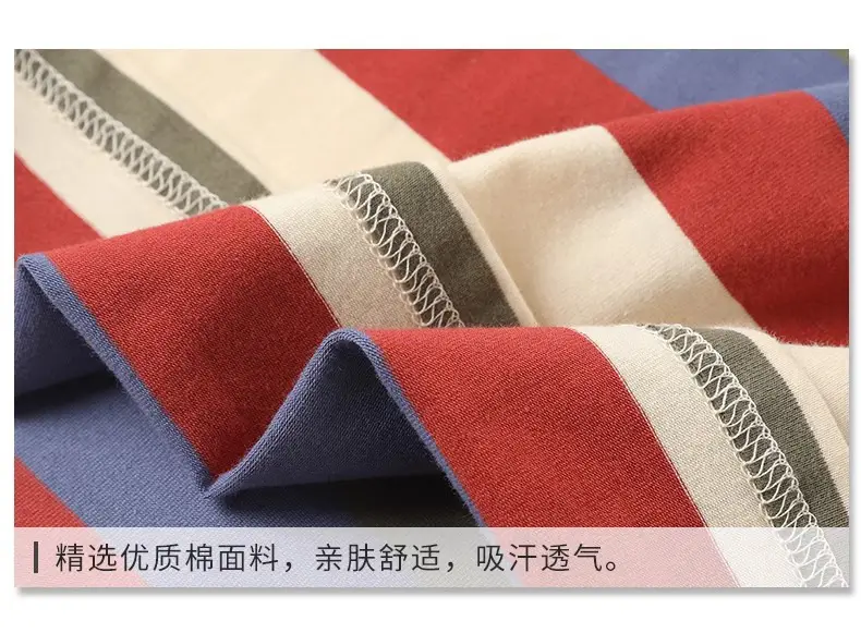 Boys Cotton Striped T-Shirt Summer Casual Mid Large — feature 18