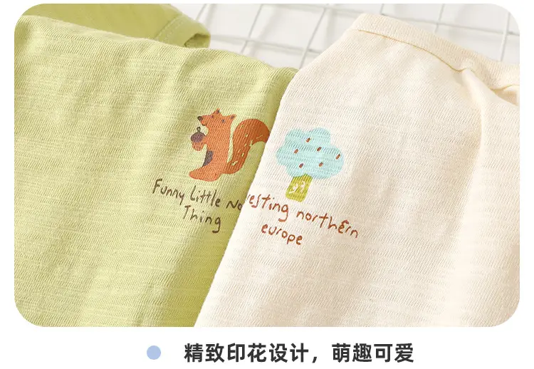 [39 Yuan for Any 2 Items] Kaka Panda Children's T-Shirt Spring Outfit Boys' Base Shirt Baby Top Girls' Short Sleeve — feature 9
