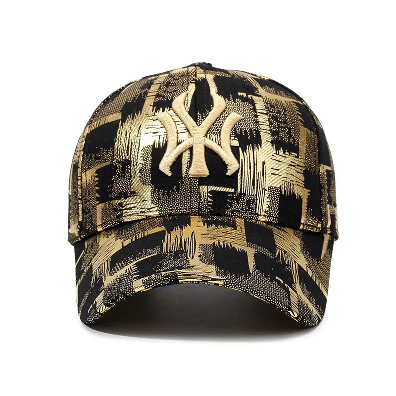Gold Plated Plaid Baseball Cap for Men Women Military Fans - Image 8