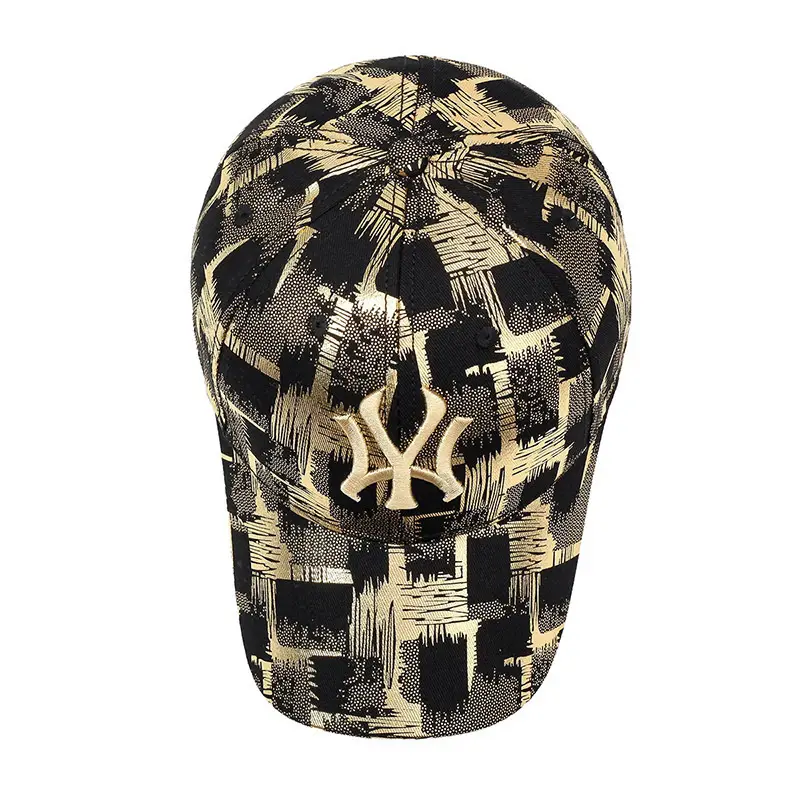 Gold Plated Plaid Baseball Cap for Men Women Military Fans - Image 10