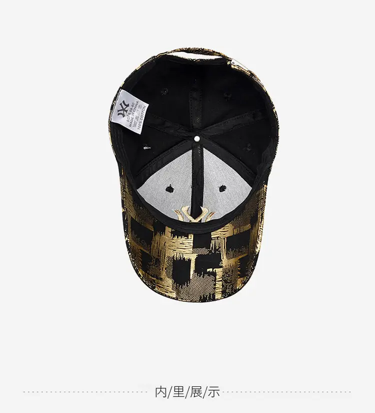 Gold Plated Plaid Baseball Cap for Men Women Military Fans — feature 13