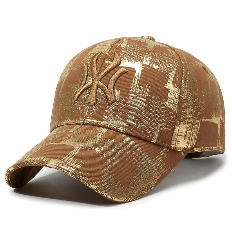 Gold Plated Plaid Baseball Cap for Men Women Military Fans - Image 5