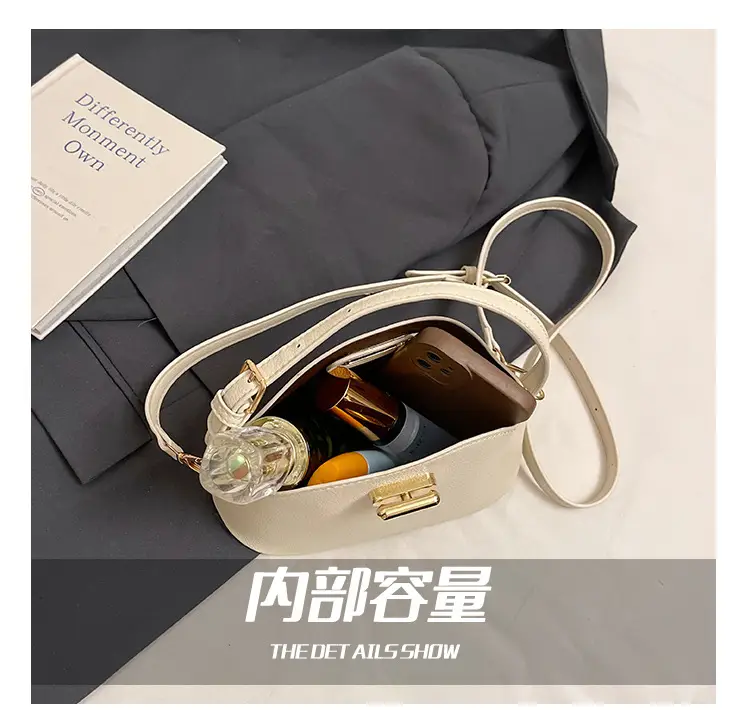 2025 Retro Shoulder Crossbody Bag Women's Leather White — feature 5