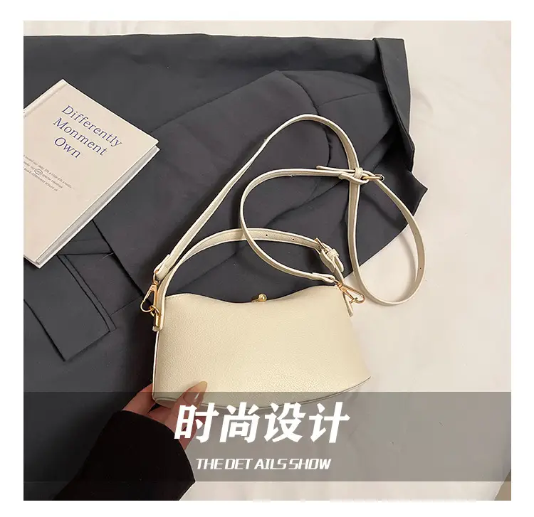 2025 Retro Shoulder Crossbody Bag Women's Leather White — feature 6