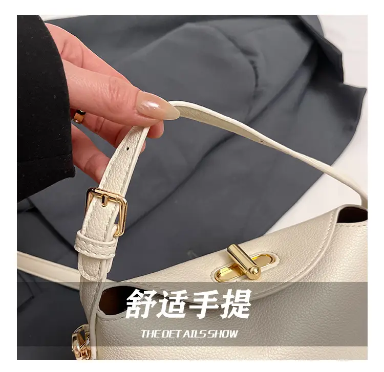 2025 Retro Shoulder Crossbody Bag Women's Leather White — feature 7
