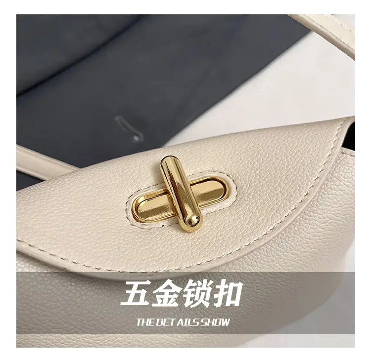 2025 Retro Shoulder Crossbody Bag Women's Leather White — feature 9