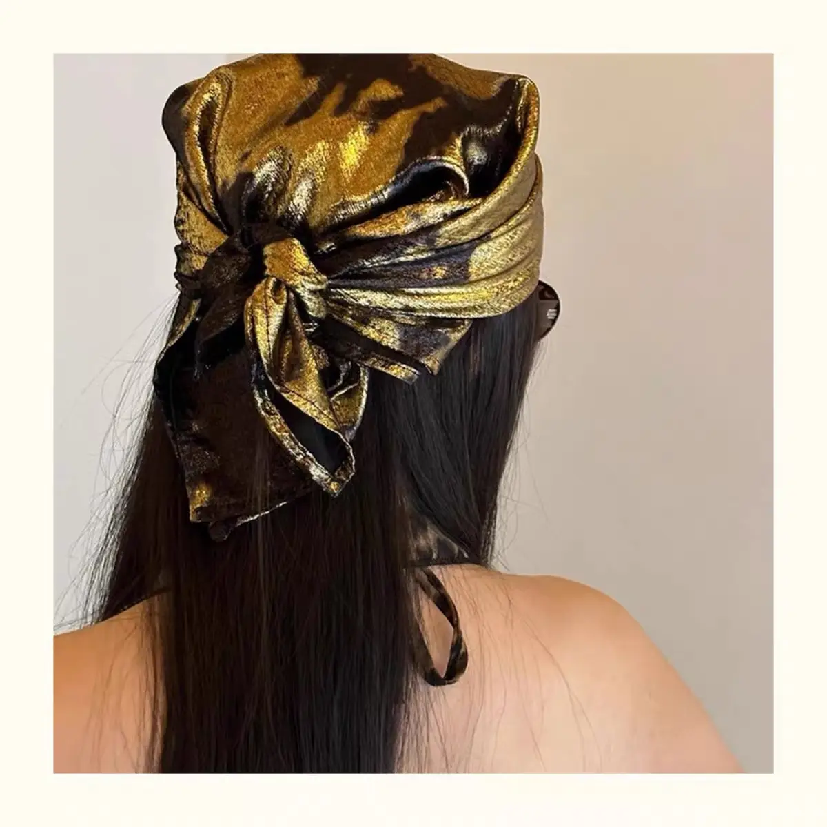 2025 Liquid Silver Laser Turban for Women